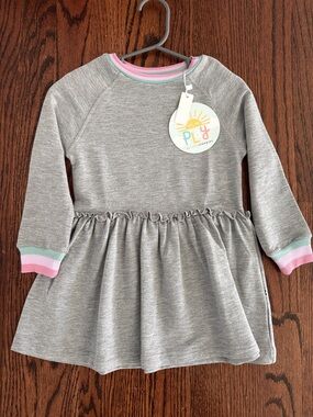 2T NWT Little Sleepies Heather Gray Girls' Sweatshirt Dress
